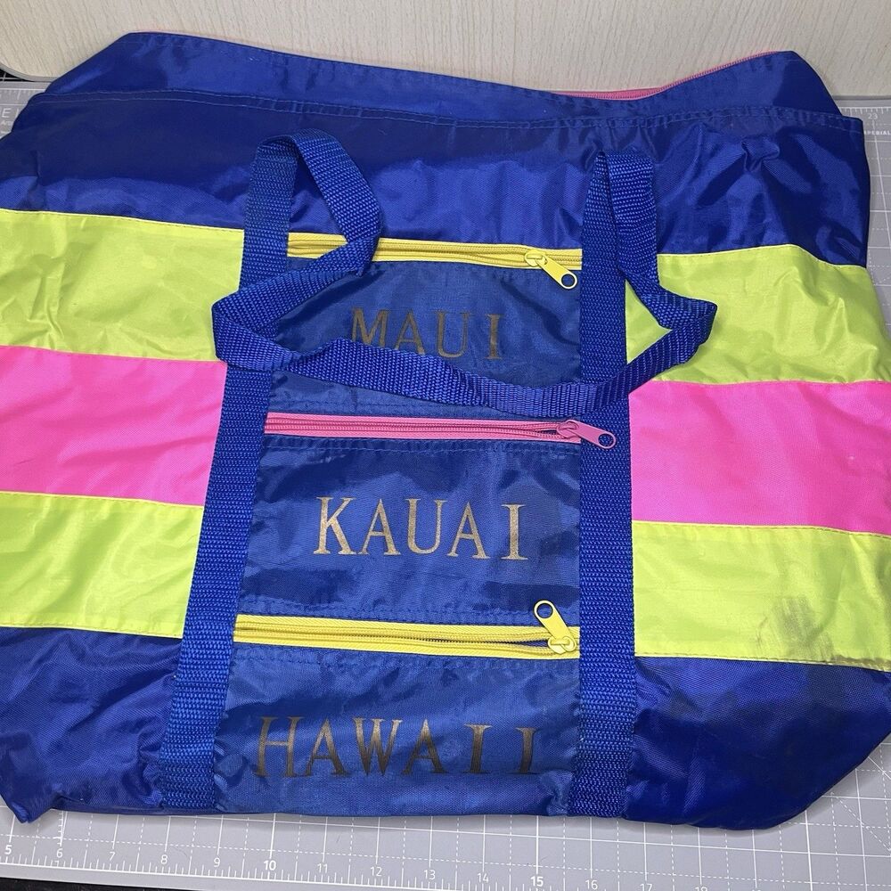 AJW Inc. Hawaii Souvenir Neon Shopping Or Tote Bag
